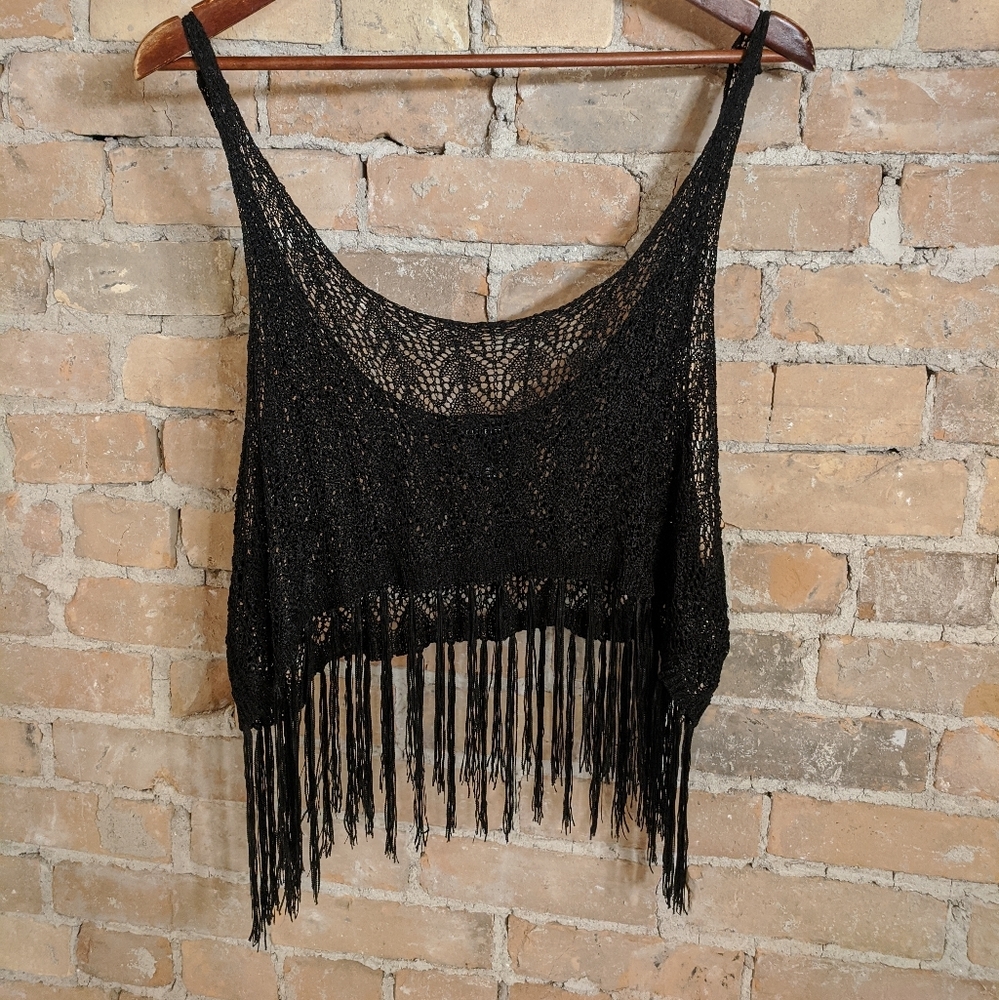 Festival Crochet Fringe Crop Top